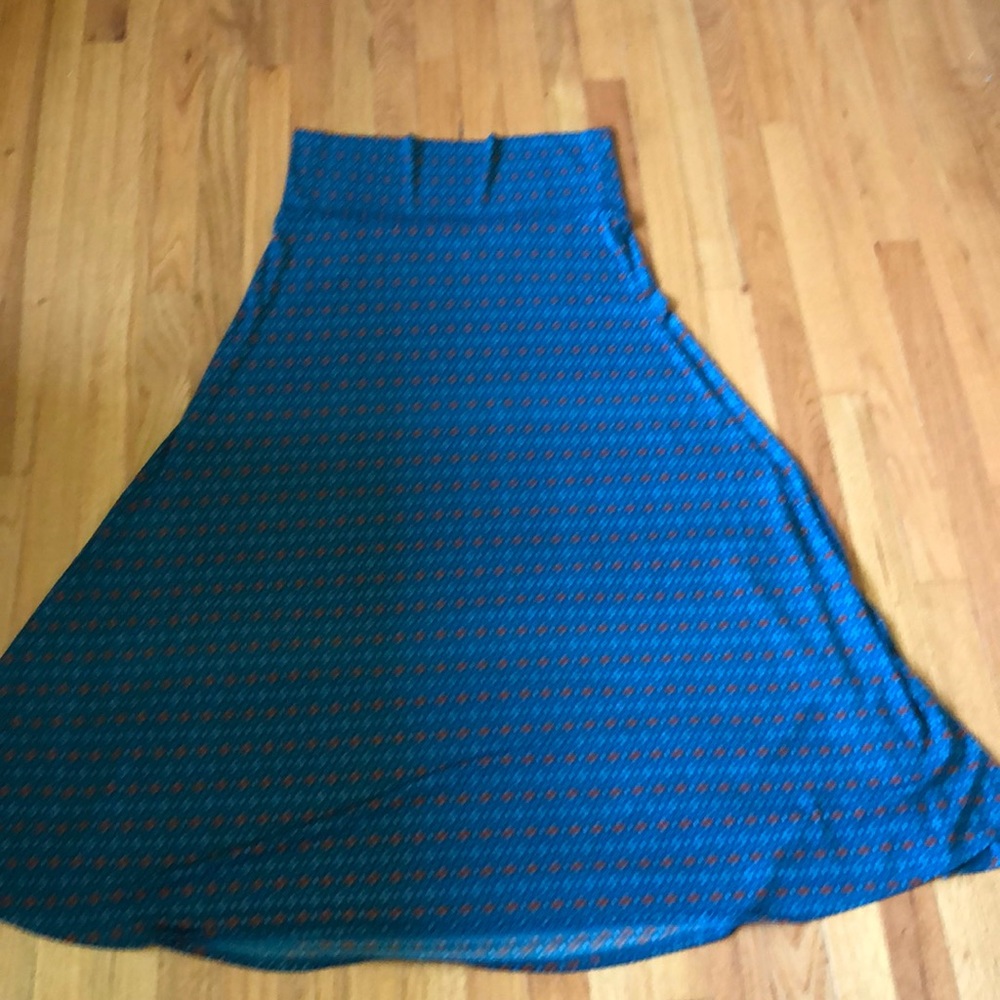 Womens LuLaRoe Maxi Skirt Size Extra Large Slinky